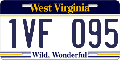 WV license plate 1VF095