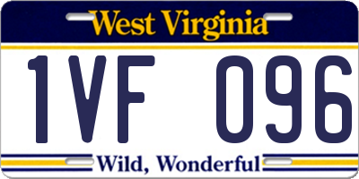 WV license plate 1VF096