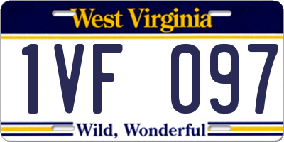 WV license plate 1VF097