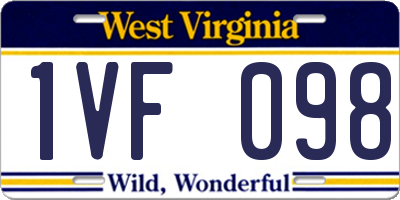 WV license plate 1VF098