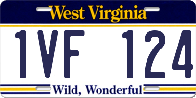 WV license plate 1VF124