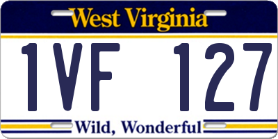 WV license plate 1VF127