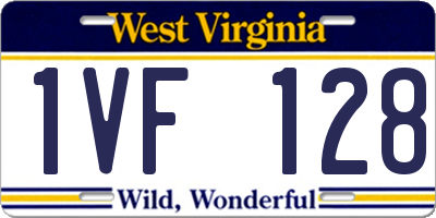 WV license plate 1VF128