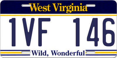 WV license plate 1VF146