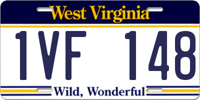 WV license plate 1VF148