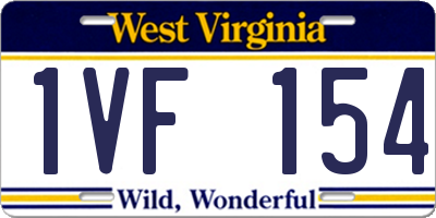 WV license plate 1VF154