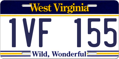 WV license plate 1VF155