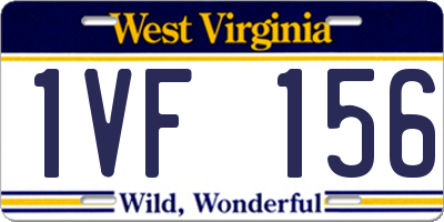 WV license plate 1VF156