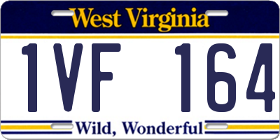 WV license plate 1VF164