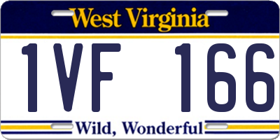 WV license plate 1VF166