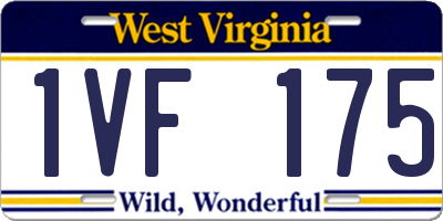 WV license plate 1VF175