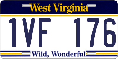WV license plate 1VF176