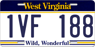 WV license plate 1VF188