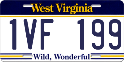 WV license plate 1VF199