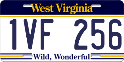 WV license plate 1VF256