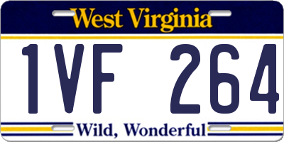 WV license plate 1VF264