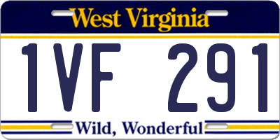 WV license plate 1VF291