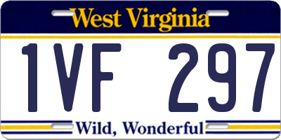WV license plate 1VF297