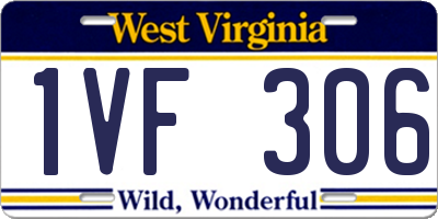 WV license plate 1VF306