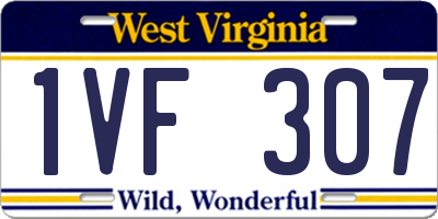 WV license plate 1VF307