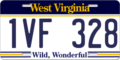 WV license plate 1VF328