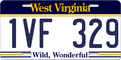 WV license plate 1VF329