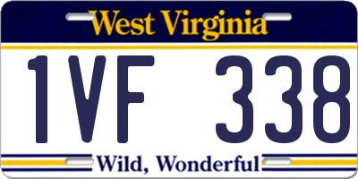 WV license plate 1VF338