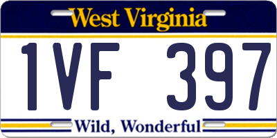WV license plate 1VF397
