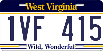 WV license plate 1VF415