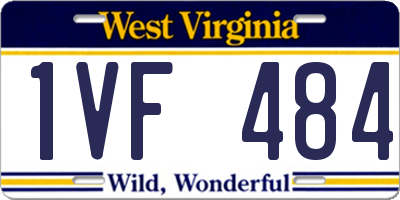 WV license plate 1VF484
