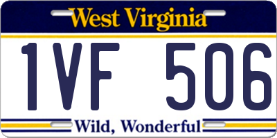 WV license plate 1VF506
