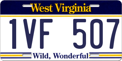 WV license plate 1VF507