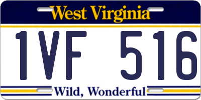 WV license plate 1VF516