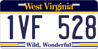 WV license plate 1VF528