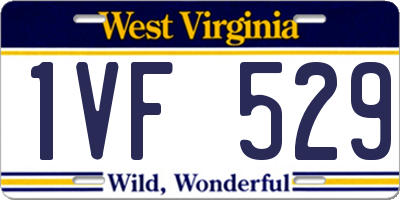 WV license plate 1VF529