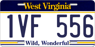 WV license plate 1VF556