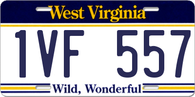 WV license plate 1VF557