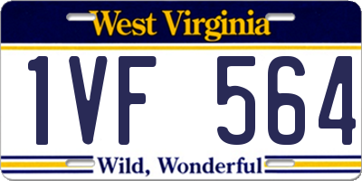 WV license plate 1VF564