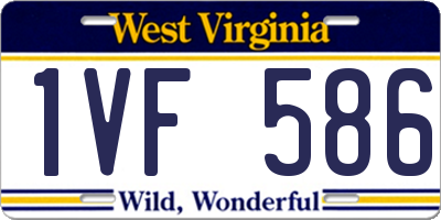 WV license plate 1VF586