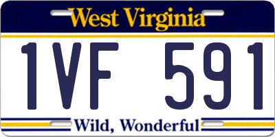 WV license plate 1VF591