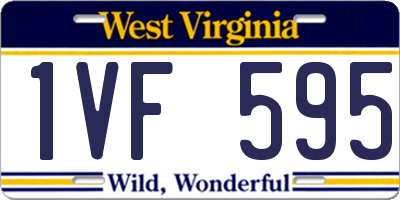 WV license plate 1VF595