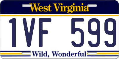 WV license plate 1VF599