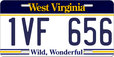 WV license plate 1VF656