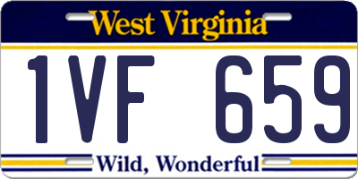 WV license plate 1VF659