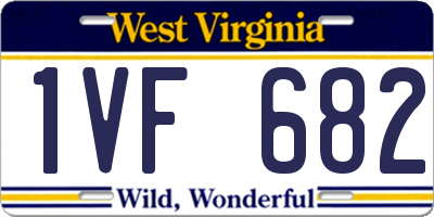 WV license plate 1VF682