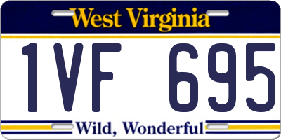 WV license plate 1VF695