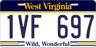 WV license plate 1VF697
