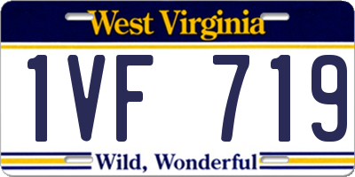 WV license plate 1VF719