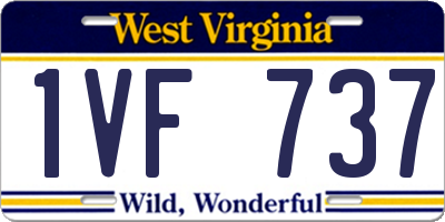 WV license plate 1VF737
