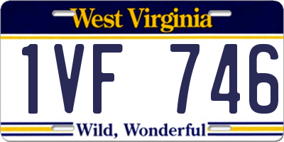 WV license plate 1VF746